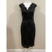 ~ Tadashi Shoji 8 Black Dress Lace Sequin Sleeveless V-neck Cocktail Formal Knee