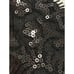 ~ Tadashi Shoji 8 Black Dress Lace Sequin Sleeveless V-neck Cocktail Formal Knee
