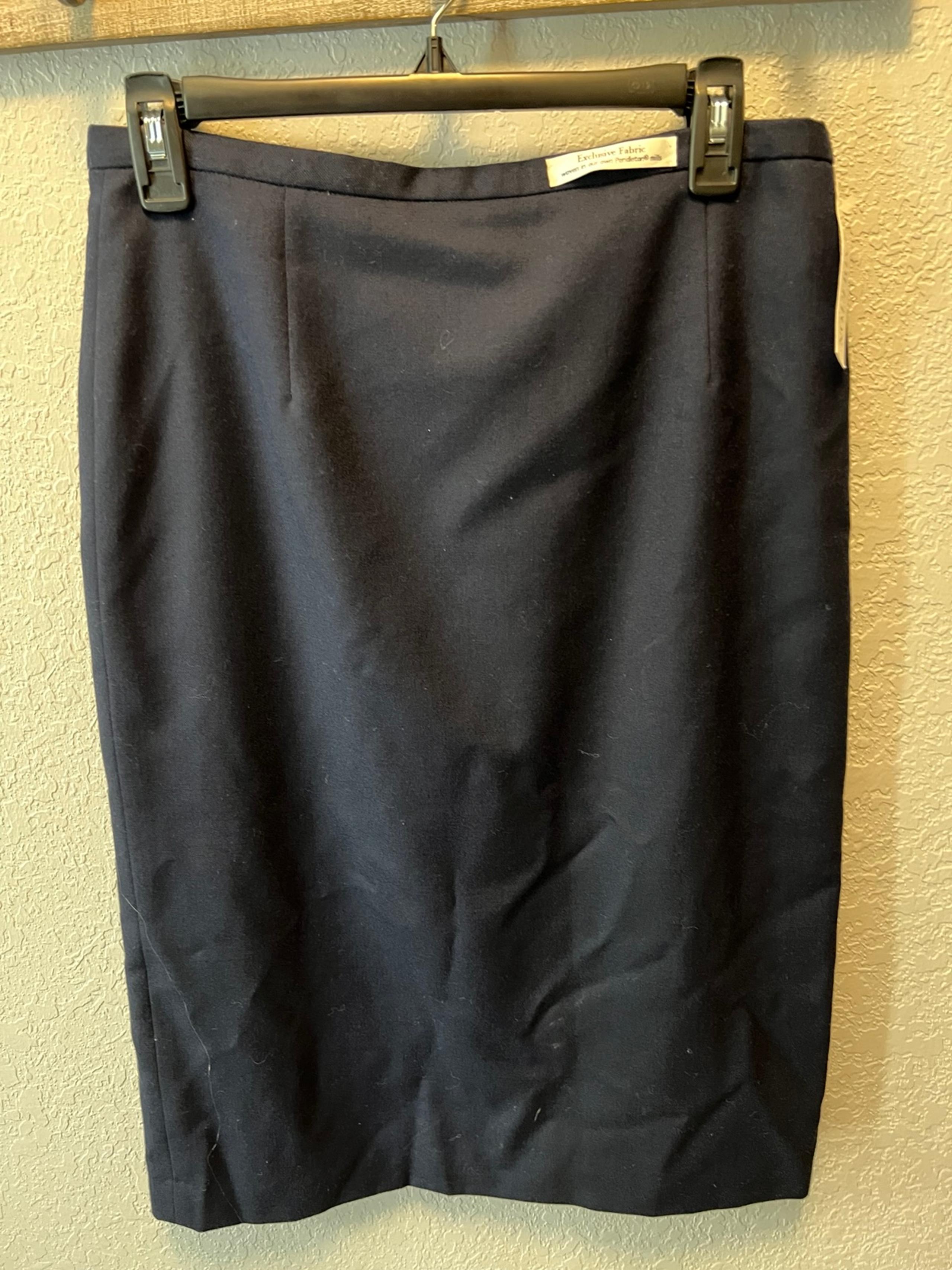 Pendleton Pencil Skirt Gray Virgin Wool Midi Lined Back Double Slits NEW Size 6