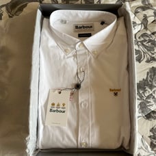 Barbour white dress shirt