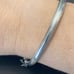 Vintage Sterling Silver Hinged Bangle Bracelet