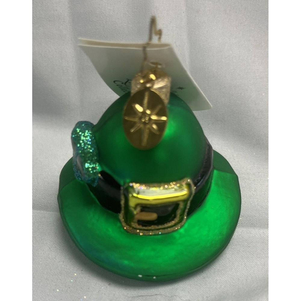 Christopher Radko~Erin Go Bragh~St Patricks Day Leprechaun Hat Shamrock Ornament