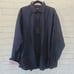 Jared Lang Mens Luxury Dress Shirt Size 17 1/2 Navy Blue Flip Cuff NWT *size