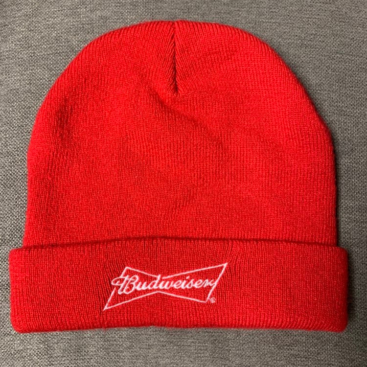 Budweiser logo Red knit beanie