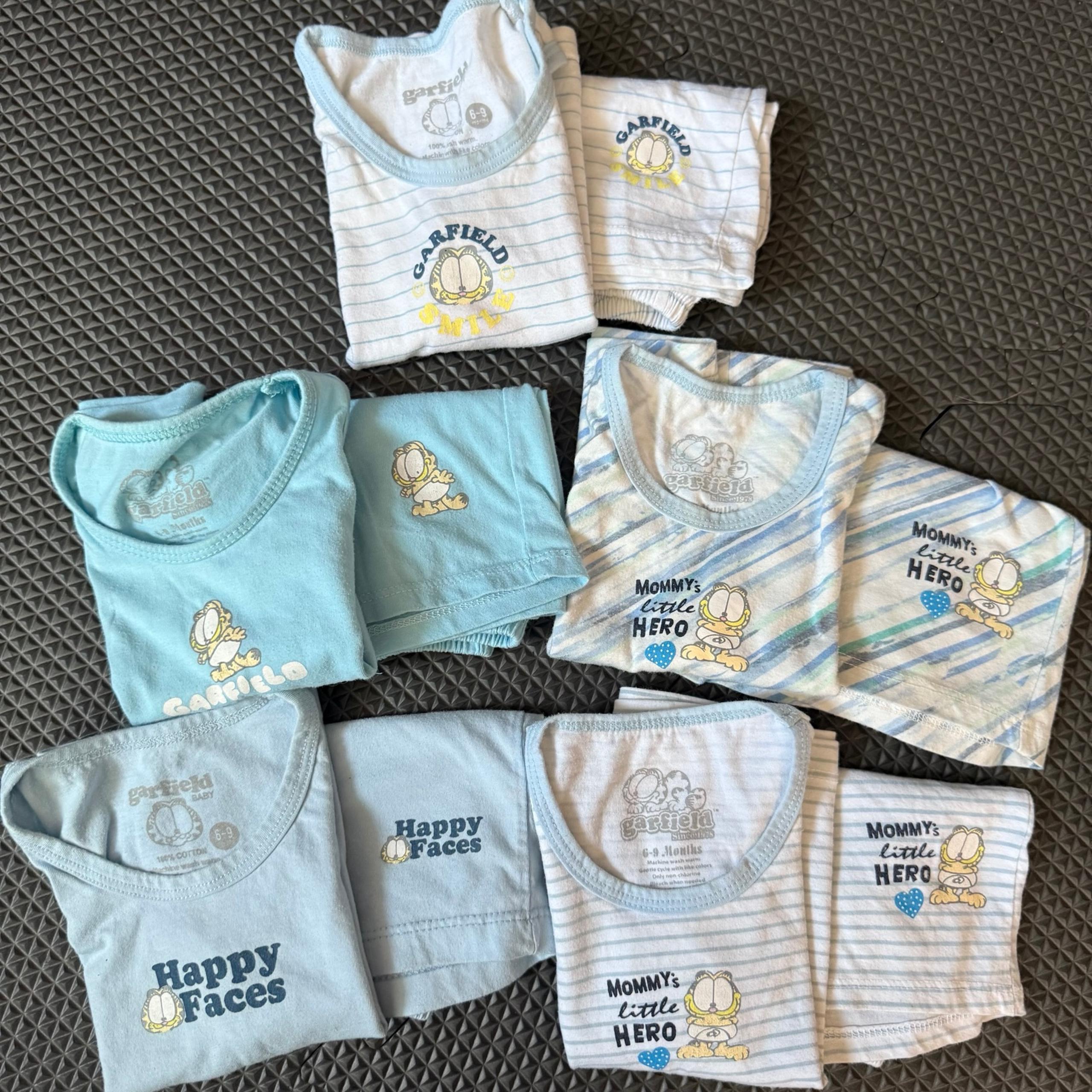 Garfield baby top & short Set 6-9M bundle