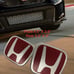 2X Set JDM Red H Emblem Front & Back Trunk Fits 06-15 CIVIC SEDAN DX EX LX SI