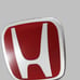 2X Set JDM Red H Emblem Front & Back Trunk Fits 06-15 CIVIC SEDAN DX EX LX SI