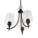 Pavlen 3-Light 18 in. Rustic Bronze Hanging Candlestick Chandelier with Clear Gl