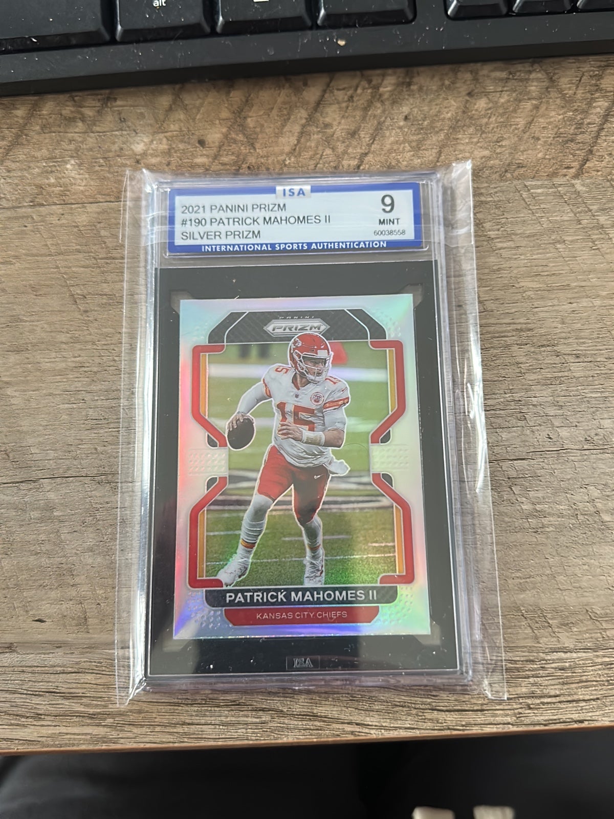 2021 Panini Prizm Patrick Mahomes ISA 9 Mint Silver Prizm #190
