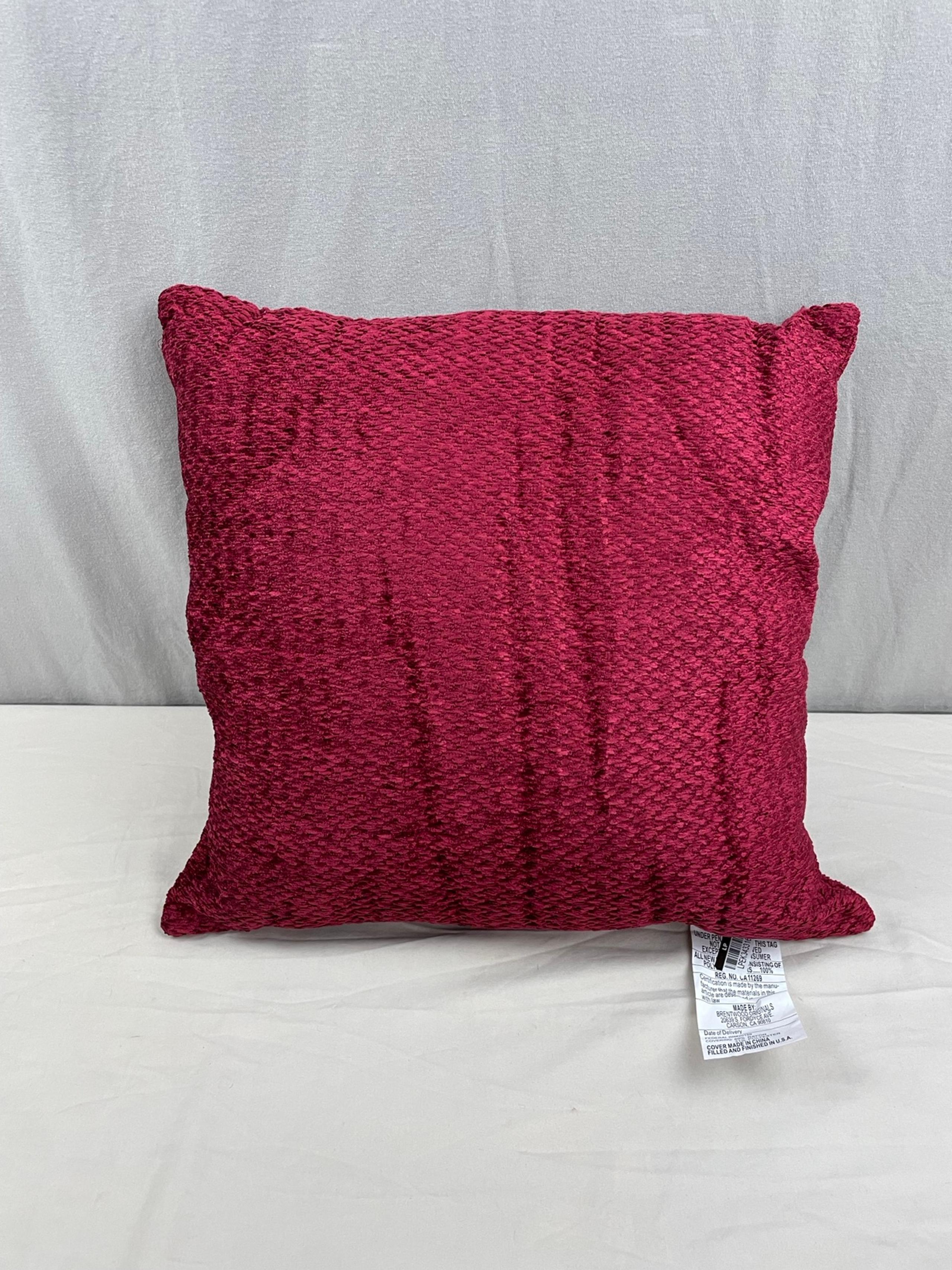 New! Square Throw Pillow Red