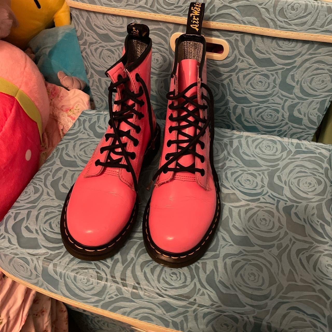 Dr. Martens Women's Pink and Black Boots