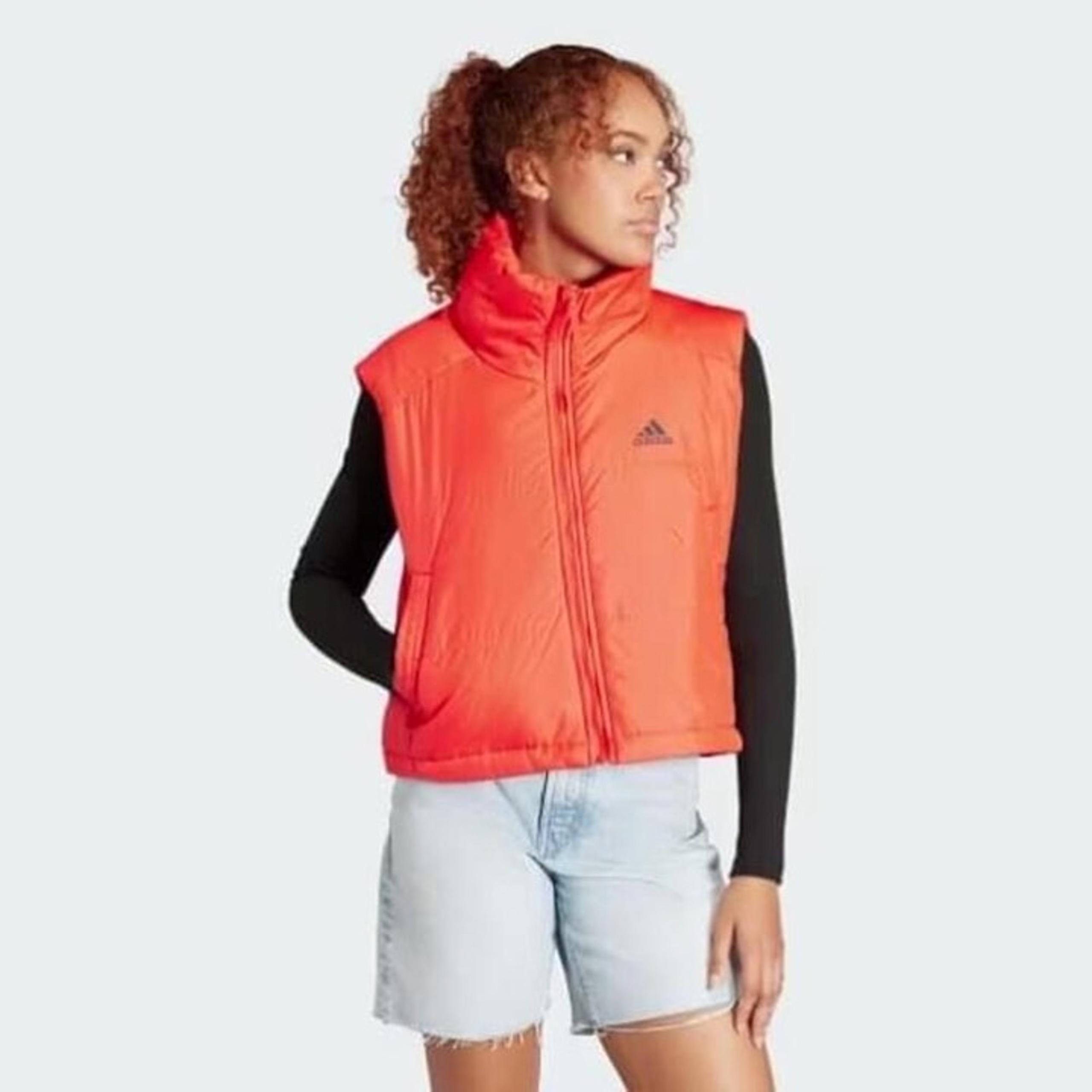 Adidas 3 Stripes Vest Women Vest Quilted Puffy Logo on Back Size L New w Tags