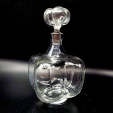 Orrefors Petite Bottle Decanter Liquor Blown Glass Stopper Cordial Barware 1970s