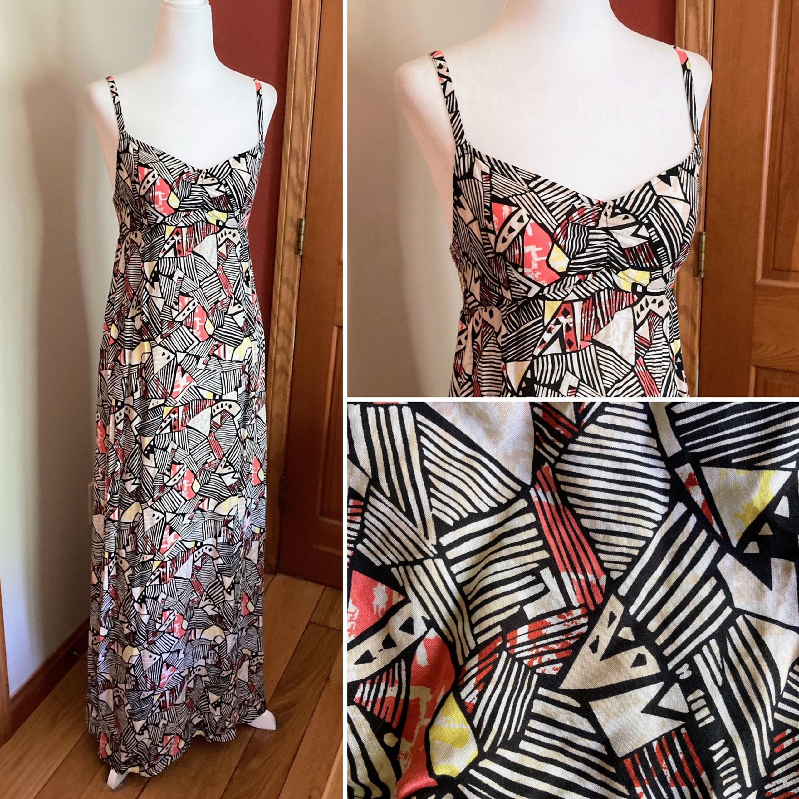 NWT DIVIDED BY H&M WOMEN’S MAXI ABSTRACT PRINT PULLOVER DRESS SIZE 4