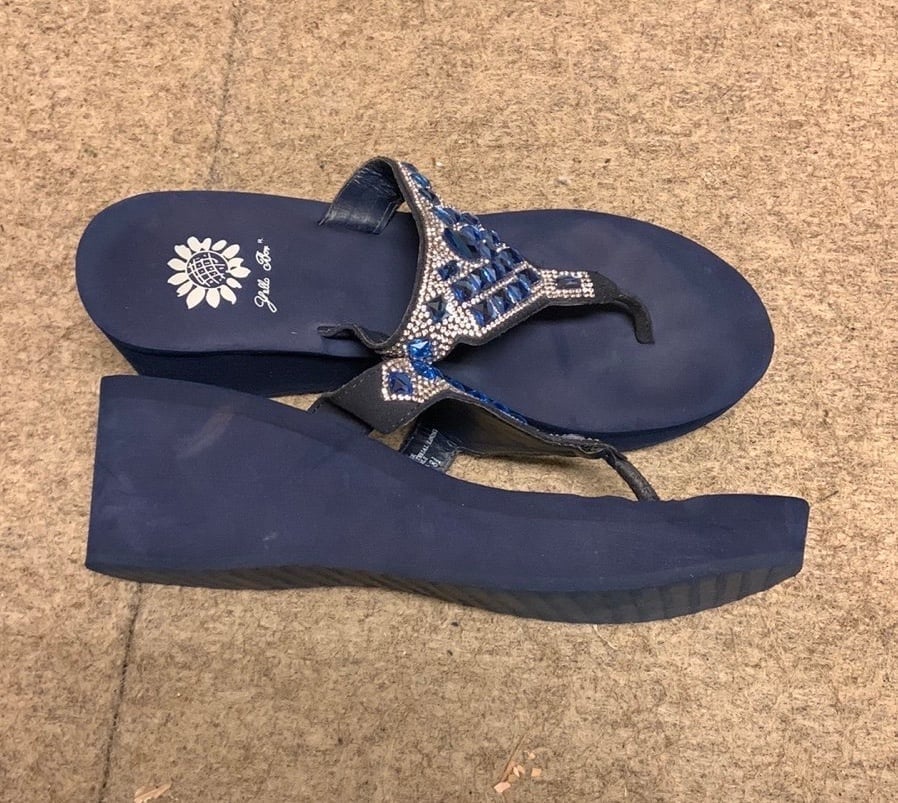 Yellow Box Blue Sandals for Women Mercari