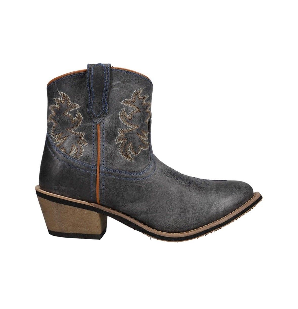 NEW Laredo Womens Size 9 Sapphrye Western Leather Short Cowboy Boot Embroidered