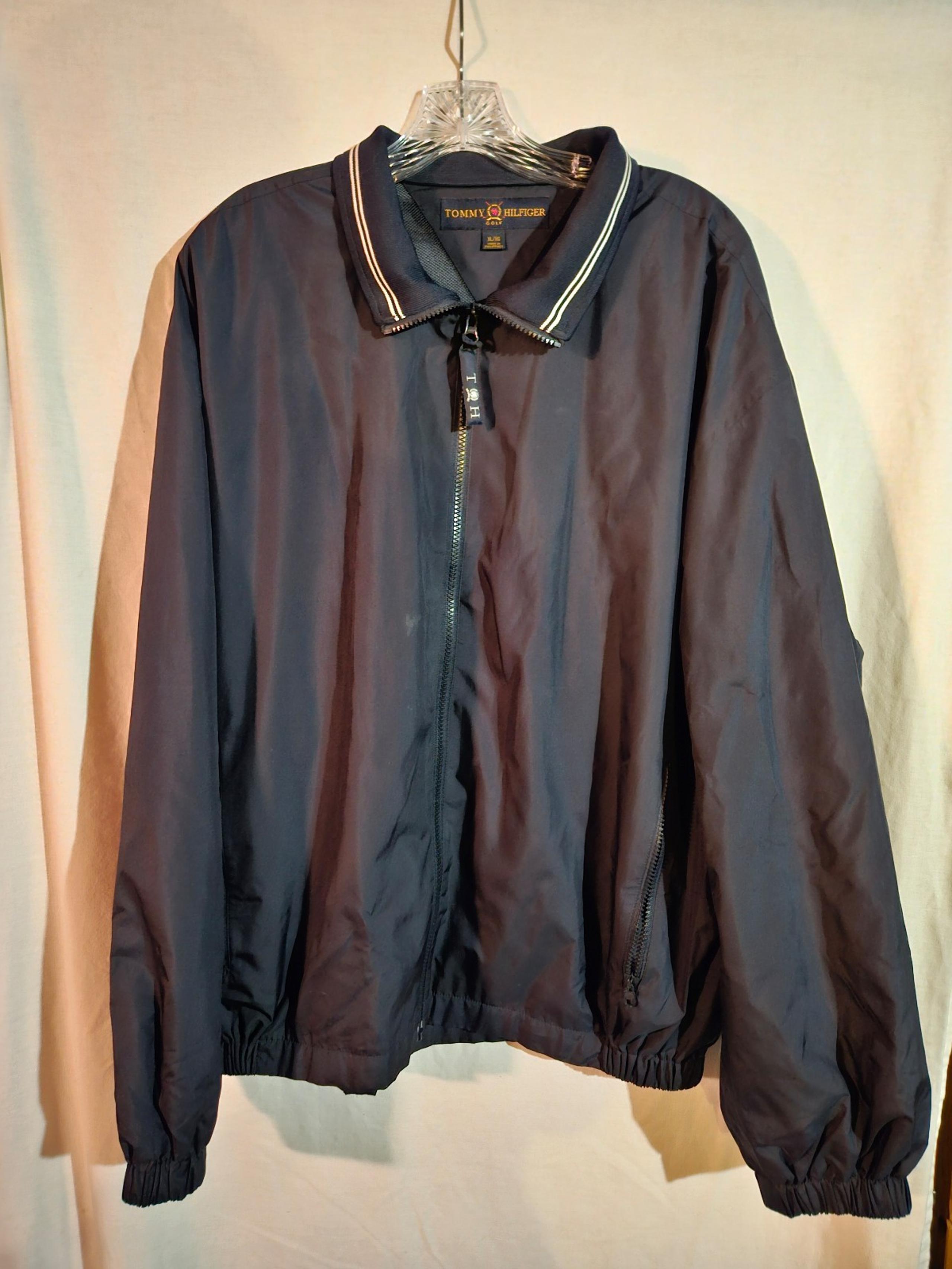 Vintage 2004 Tommy Hilfiger Golf Men's Full Zip Windbreaker In Blue Size XL