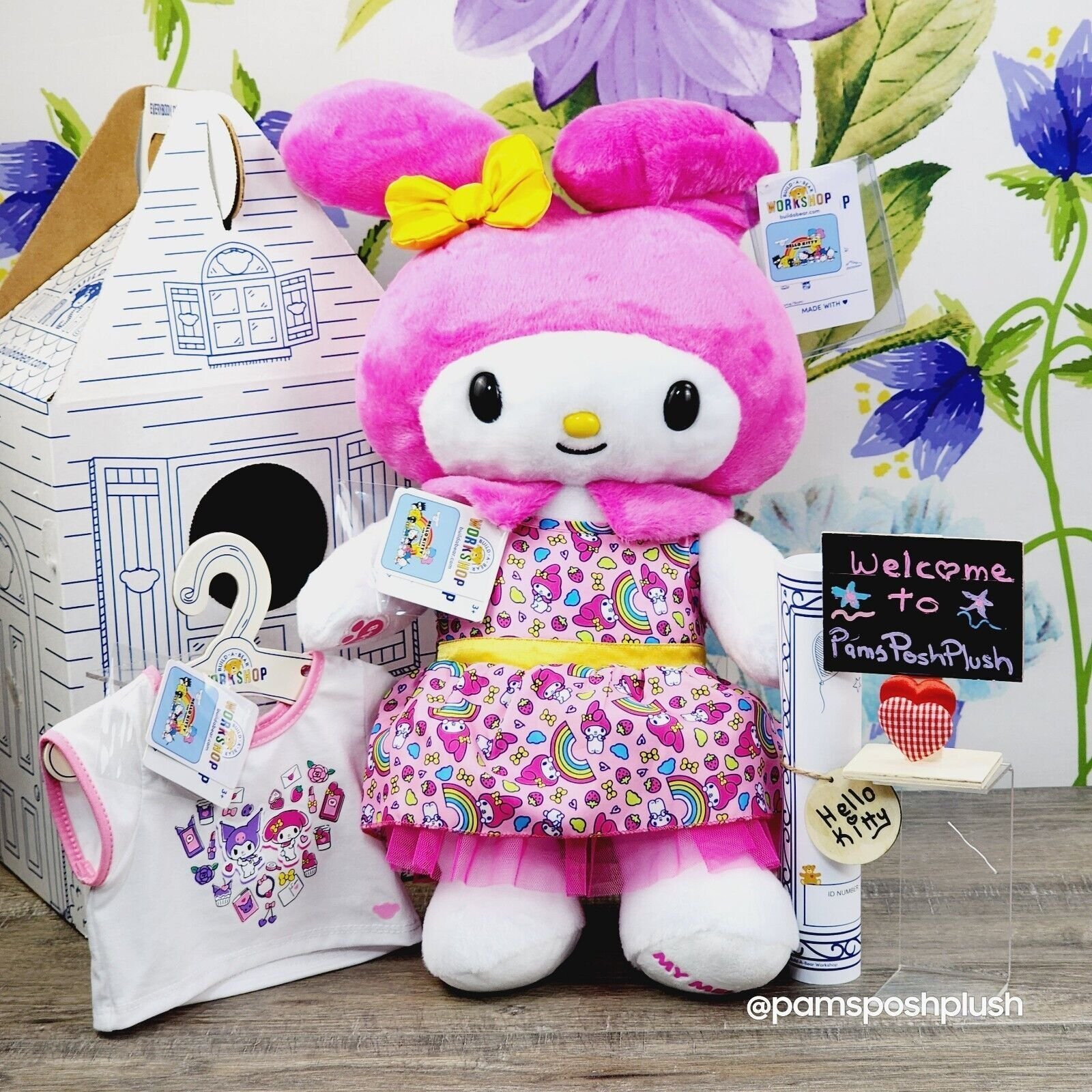 Build A Bear MY MELODY Kawaii Hello Kitty Sanrio Dress & Graphic T Shirt Plush