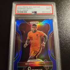 2022 Prizm World Cup Qatar Memphis Depay Blue Prizm