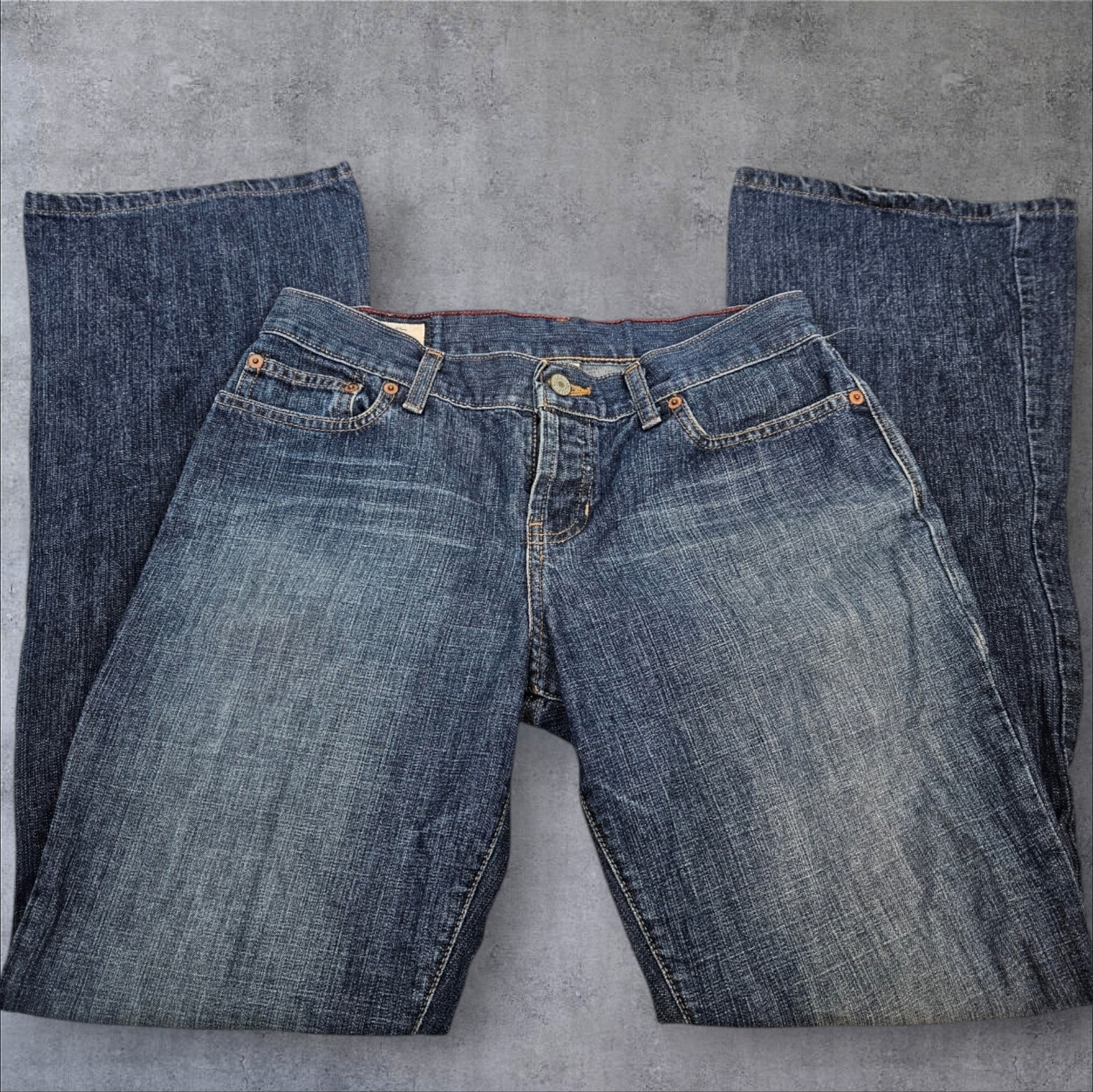 Vintage Y2K Abercrombie & Fitch Faded Mid Rise Flare Denim Jeans Size 6L C64