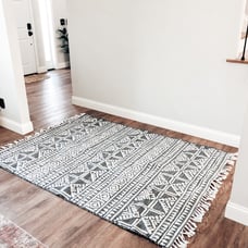 Indoor/outdoor Patio Tribal Boho Tassel Fringe area Rug