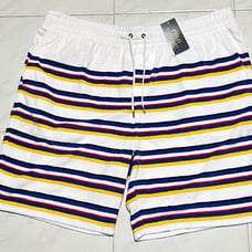 Polo Ralph Lauren Striped Terry 8” White Drawstring Shorts Men 2XL