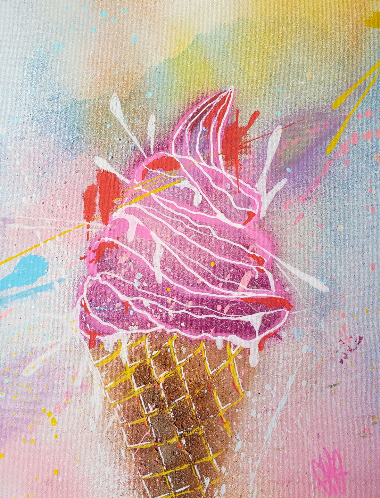 Original ice cream painting