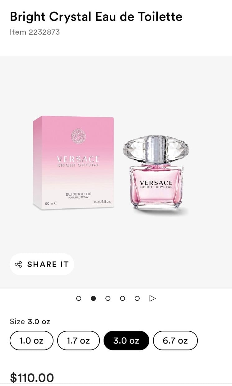 Versace Bright Crystal 3.0oz / 90ml New /No Box