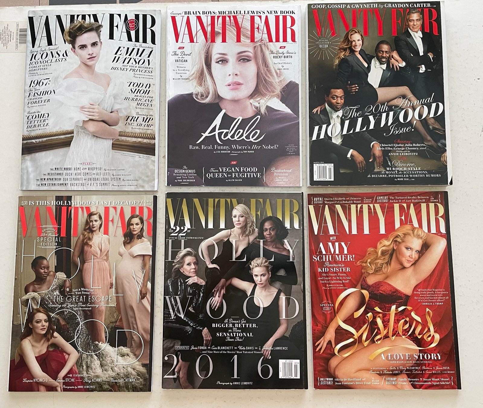 Vanity Fair Magazine collection of 6