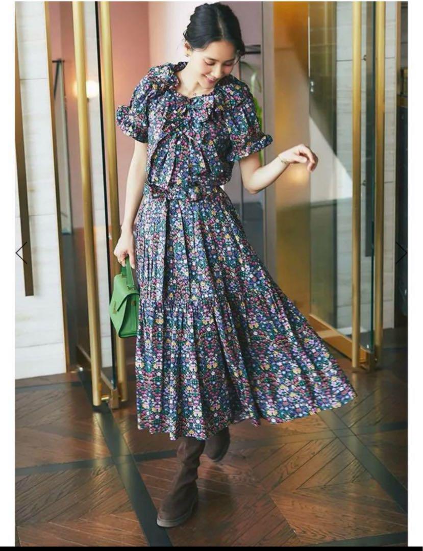 SEVENTEN by mi Tops and Skirt Set, Liberty Print