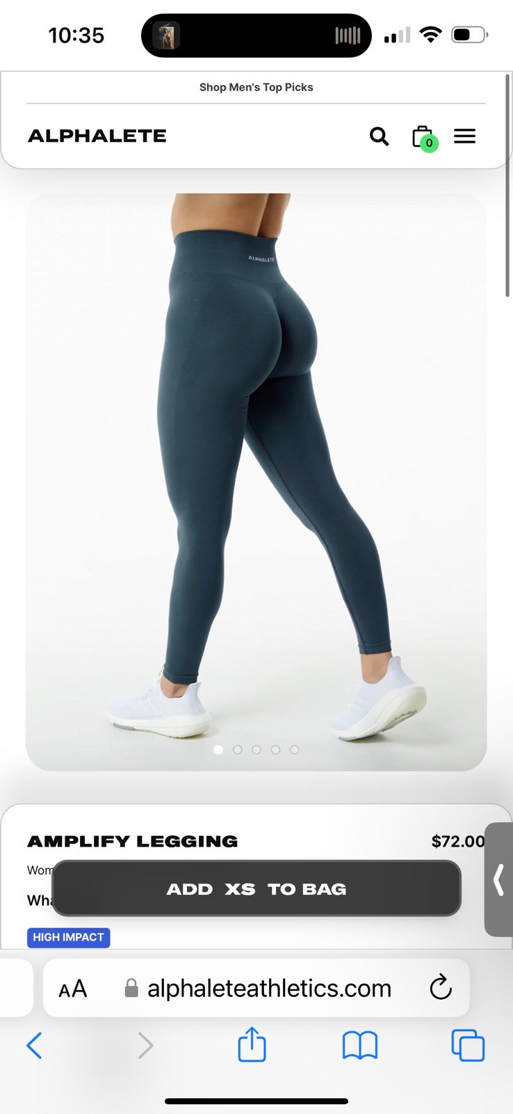 Alphalete Whale Blue leggings XS