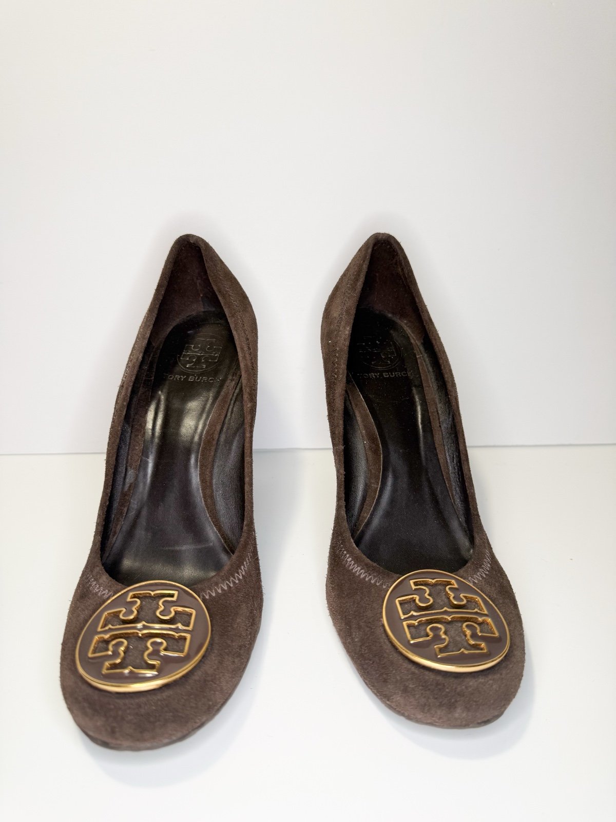 Tory Burch Brown Suede Heels Pumps Size US 8.5