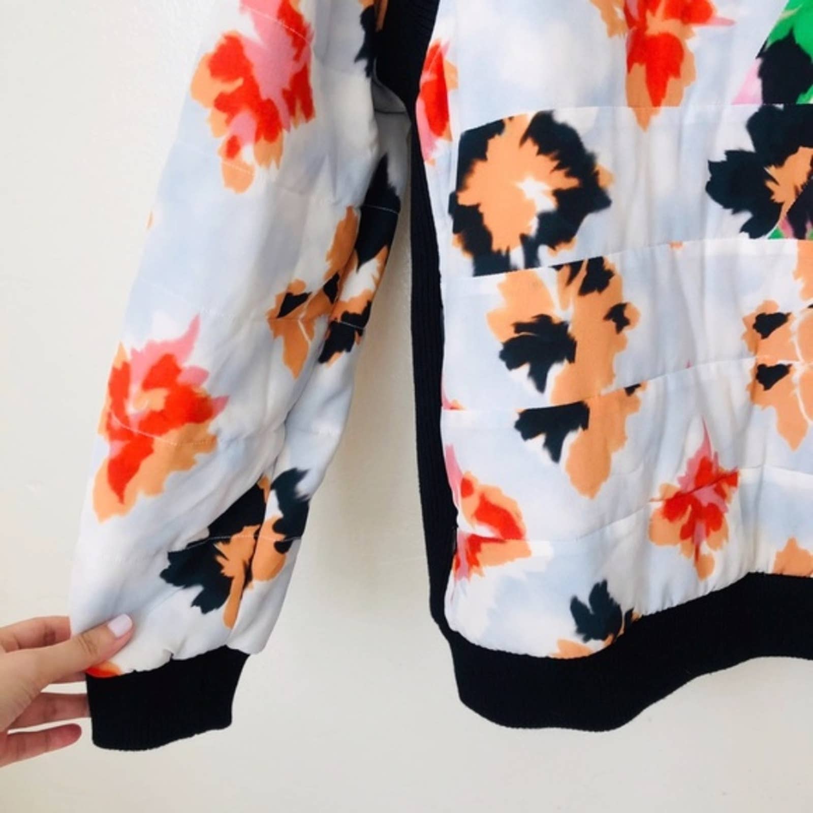 OPENING CEREMONY Silk Floral Quilted Pullover sale Jacket Size S