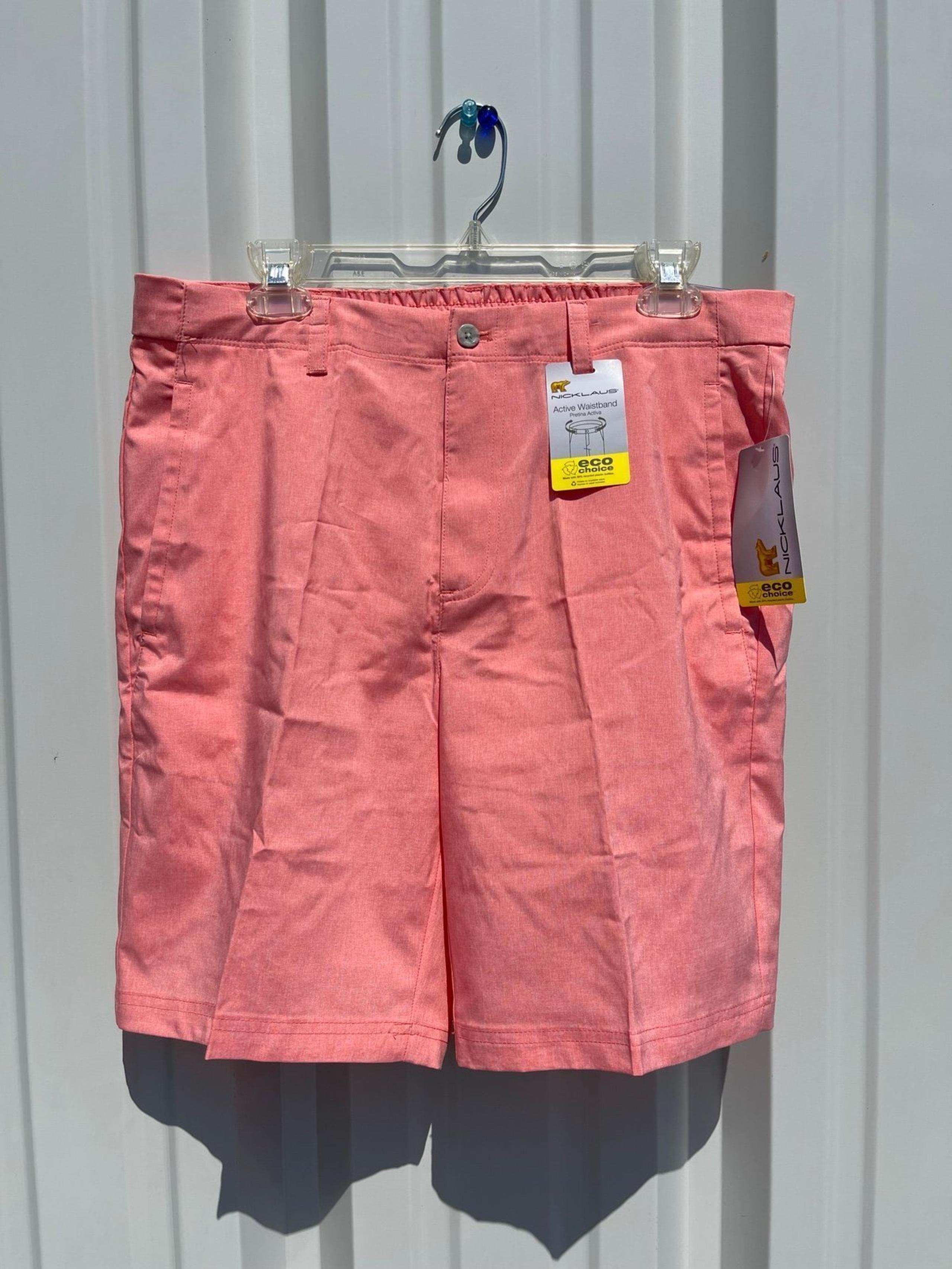 Jack Nicklaus Men's Coral golf Shorts Size 40 Moisture Wicking Stretch SPF 40