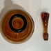 Vintage Large Amber Glass Decanter with Matching Glass Cork (possibly Blenko)