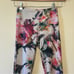 Betsey Johnson XS athletic floral leggings white pink bohemian workout gym