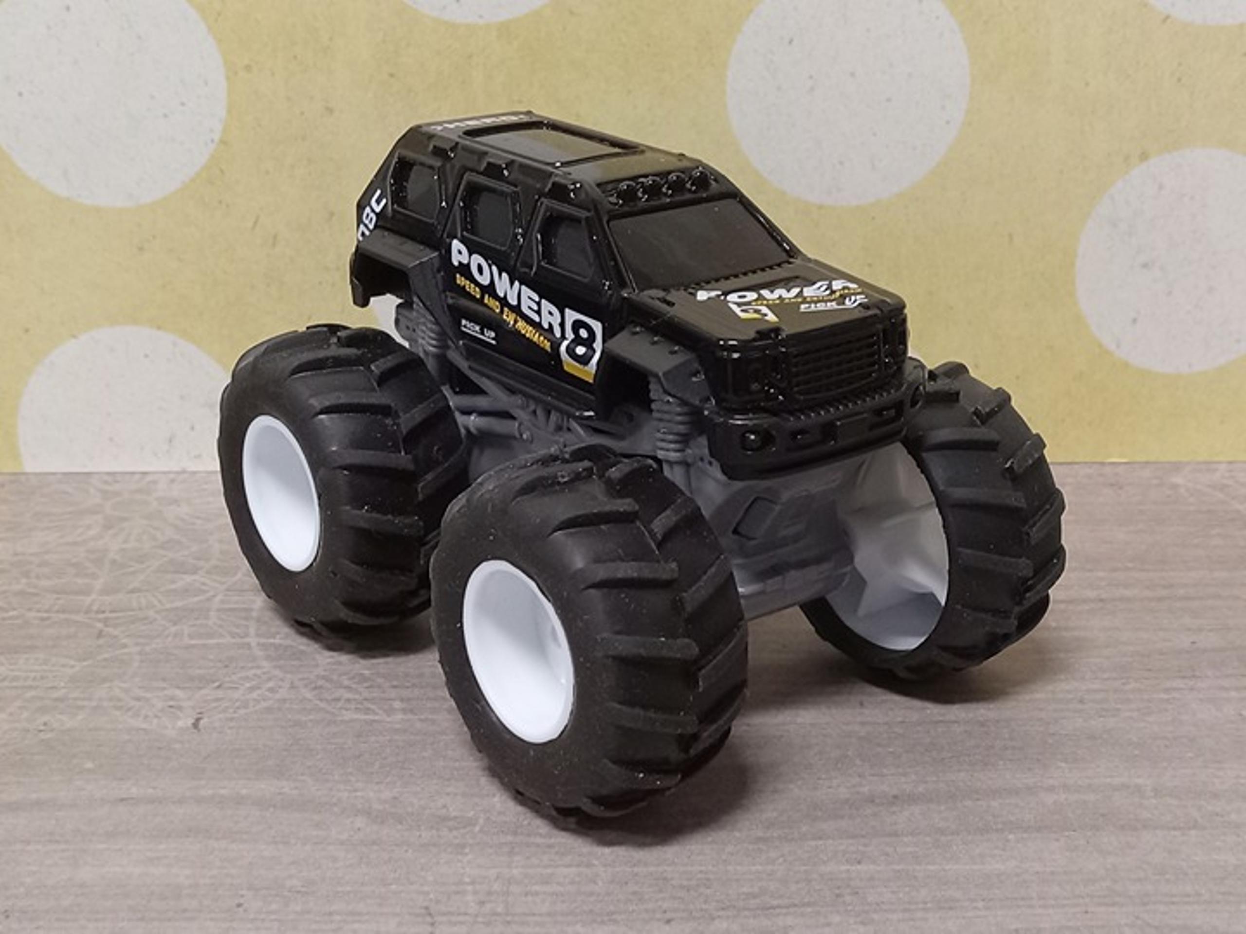 2024 Kid Galaxy 4" Hot Vehicle Big Wheel Monster Truck, Power Armored SUV, Black