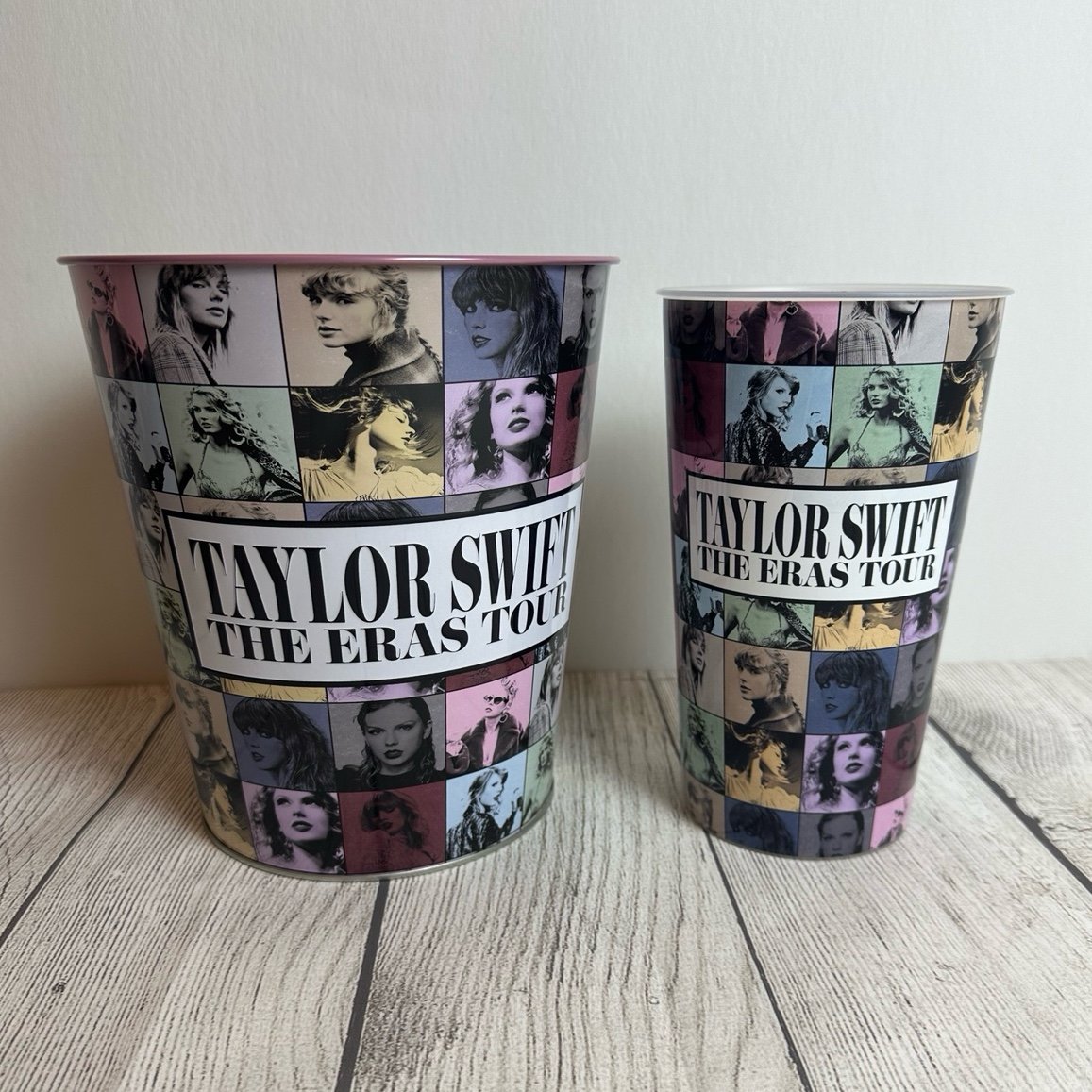 NEW TAYLOR SWIFT THE ERAS TOUR Popcorn Bucket Pink Tin + Large Cup AMC EXCLUSIVE