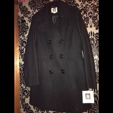 注目の Black Klein Anne NWT Pea small size Coat ワンピース