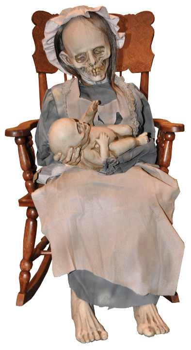 LULLABY ANIMATED PROP Haunted House Yard Realistic Moving Halloween Ghost Mom