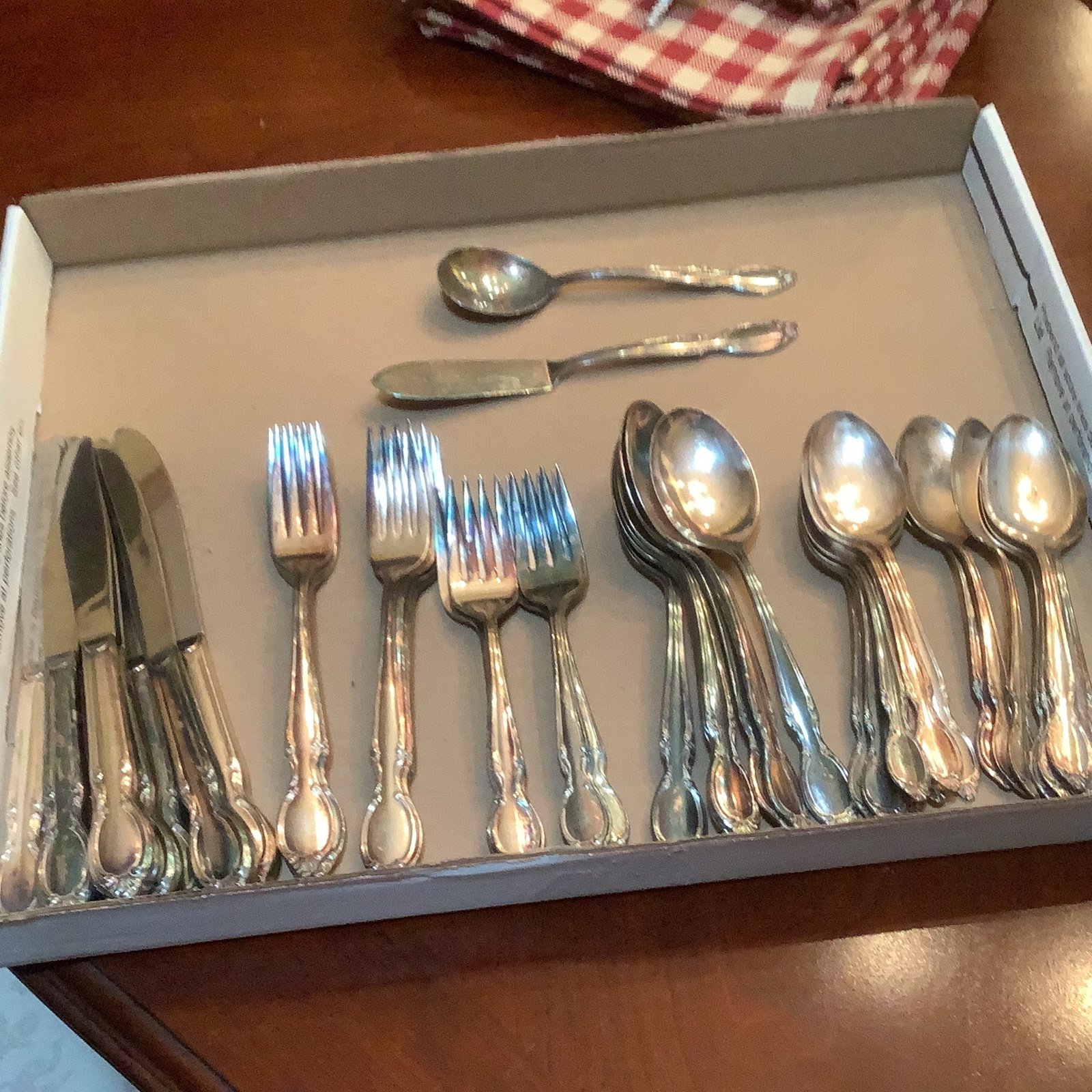 Flatware silver plate service for 8