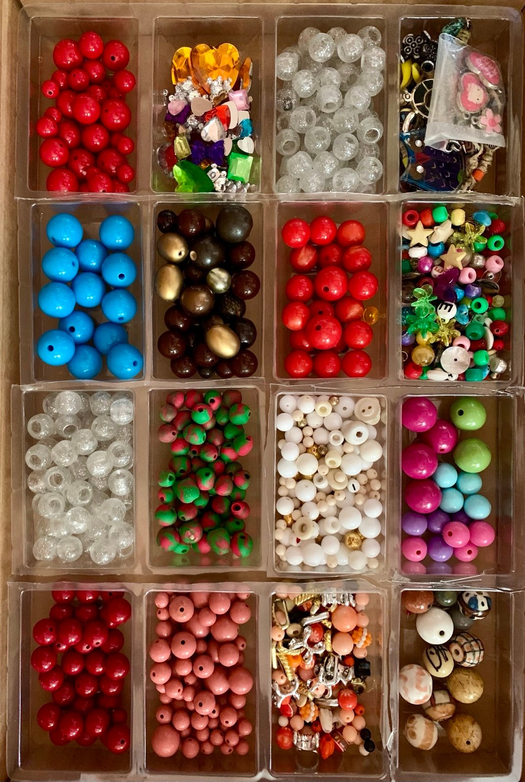 Huge Lot 2lbs+ Acrylic Beads Children DIY Mixed Multicolor (300+ Beads)