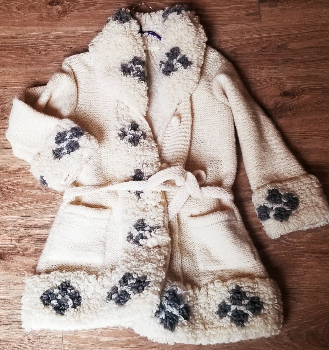 New Warm Hand Knitted Jacket/Cardigan From Montenegro