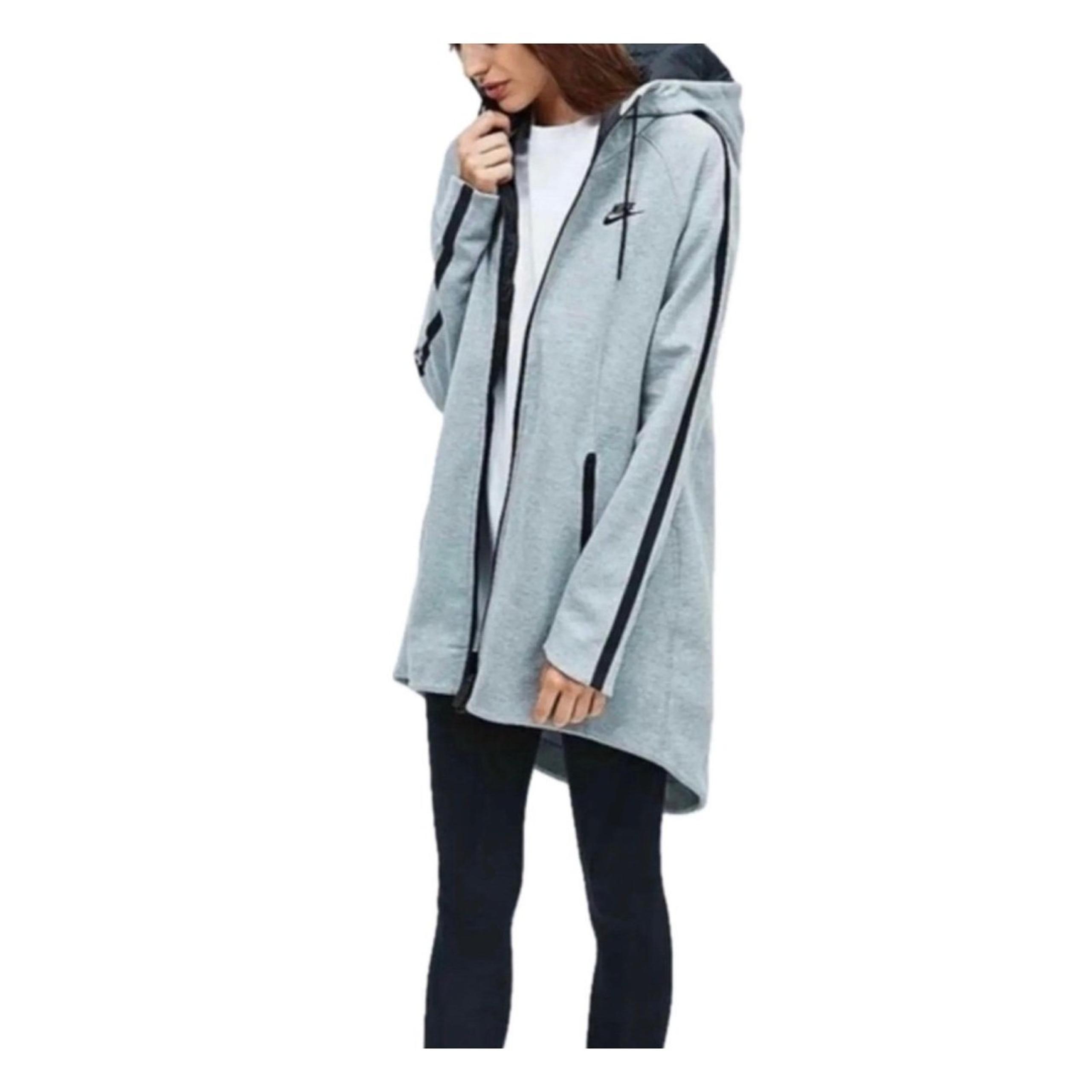 Nike Primaloft Tech Women's Gray Aeroloft Parka Down Filled Hoodie Jacket M