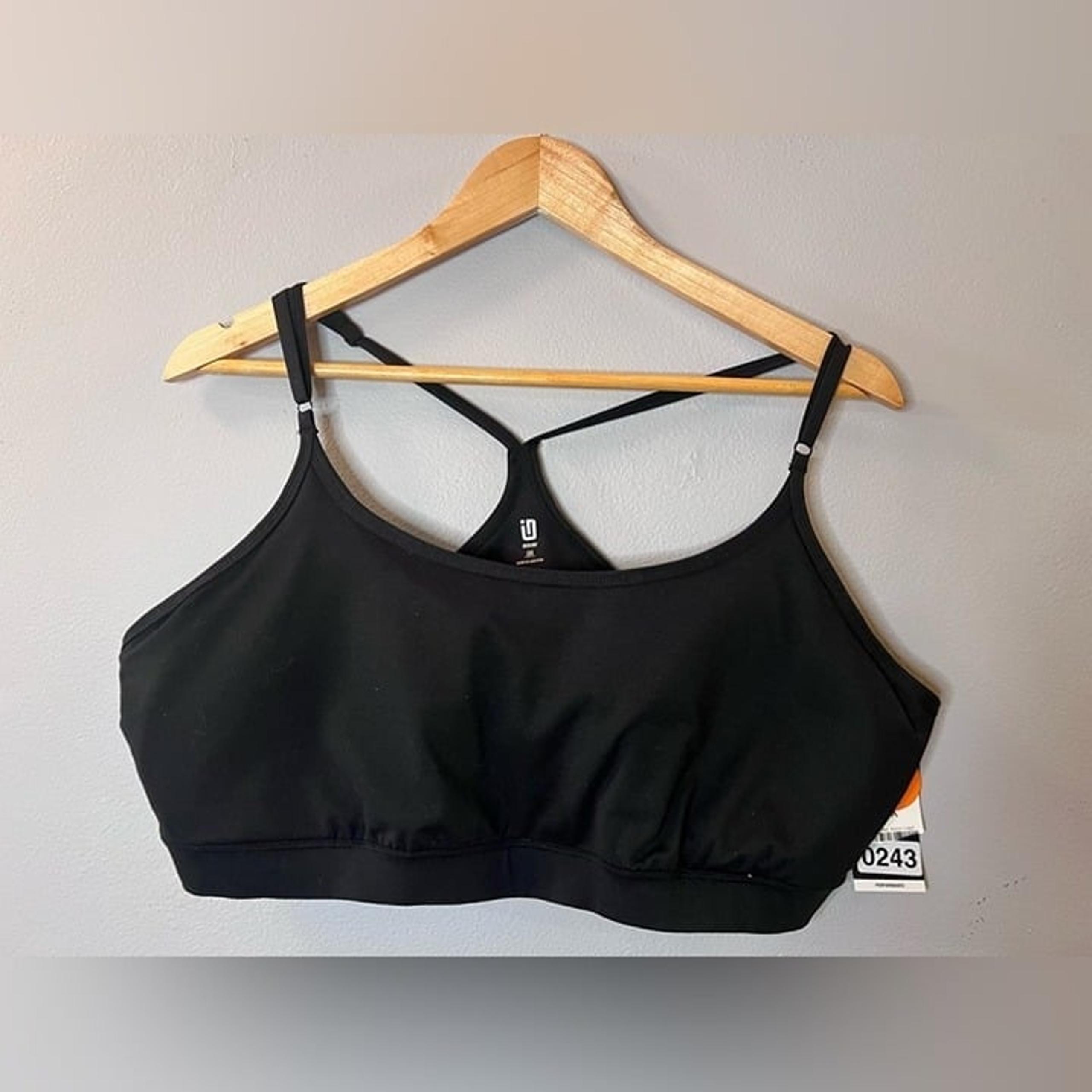 ID Ideology Plus Size Low Impact Sports Bra Black Size 3X NWT