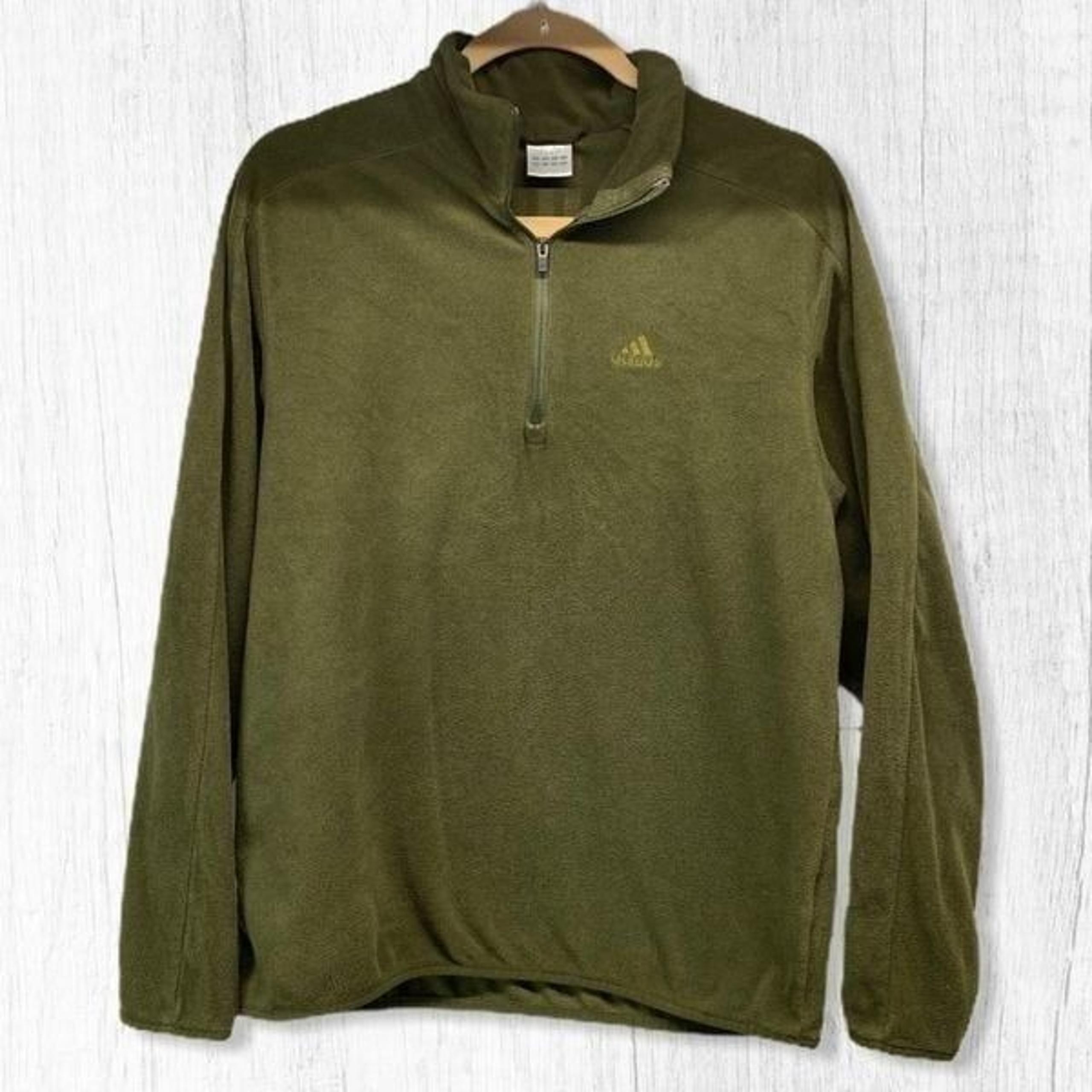 Adidas Men's Climawarm Olive Fleece Pullover size Small