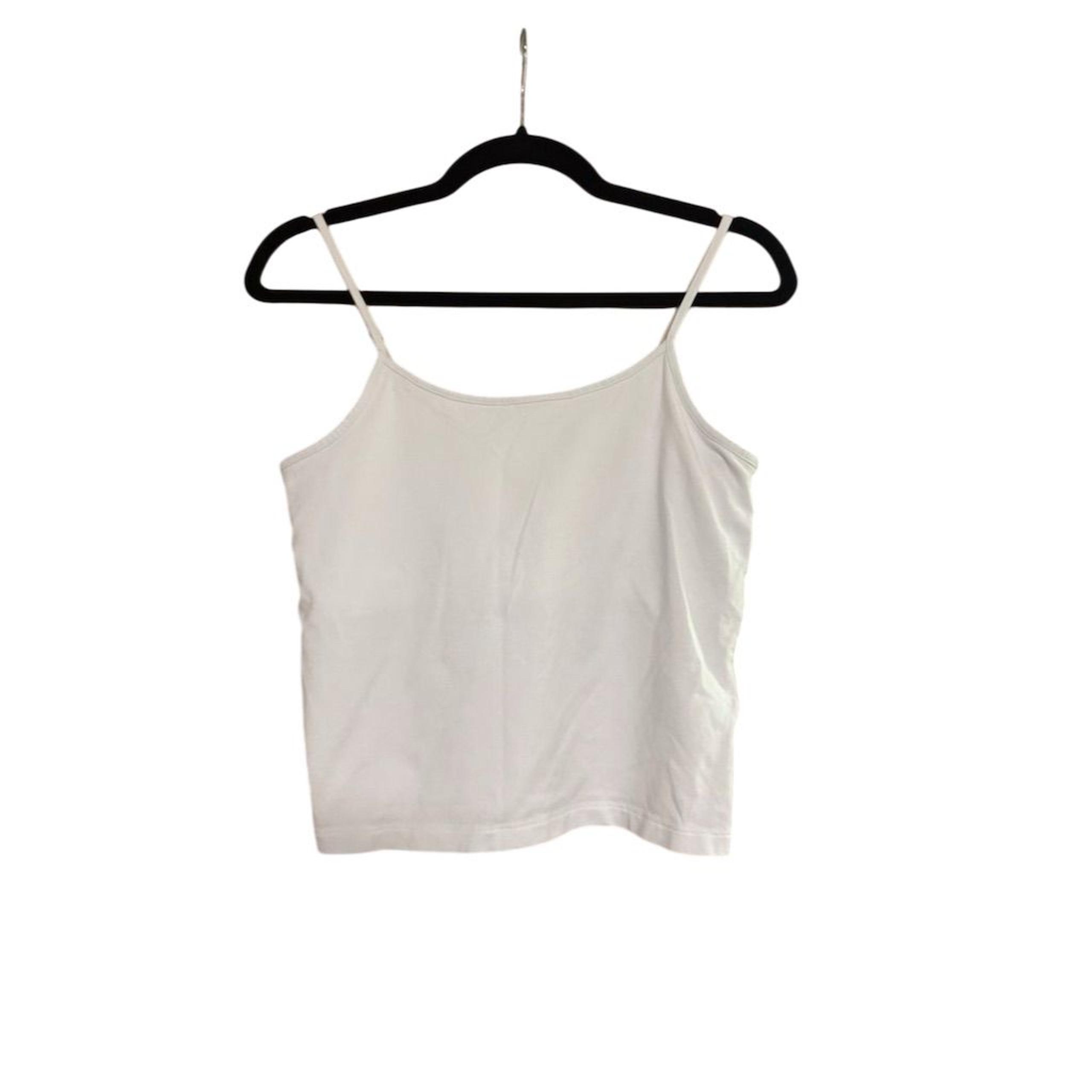 Madewell Women's L White Spaghetti Strap Tank Top Scoop Neck Casual