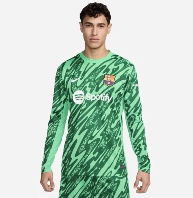 NWT Nike FC Barcelona 24/25 Stadium Goalkeeper Soccer Jersey FM8809-329