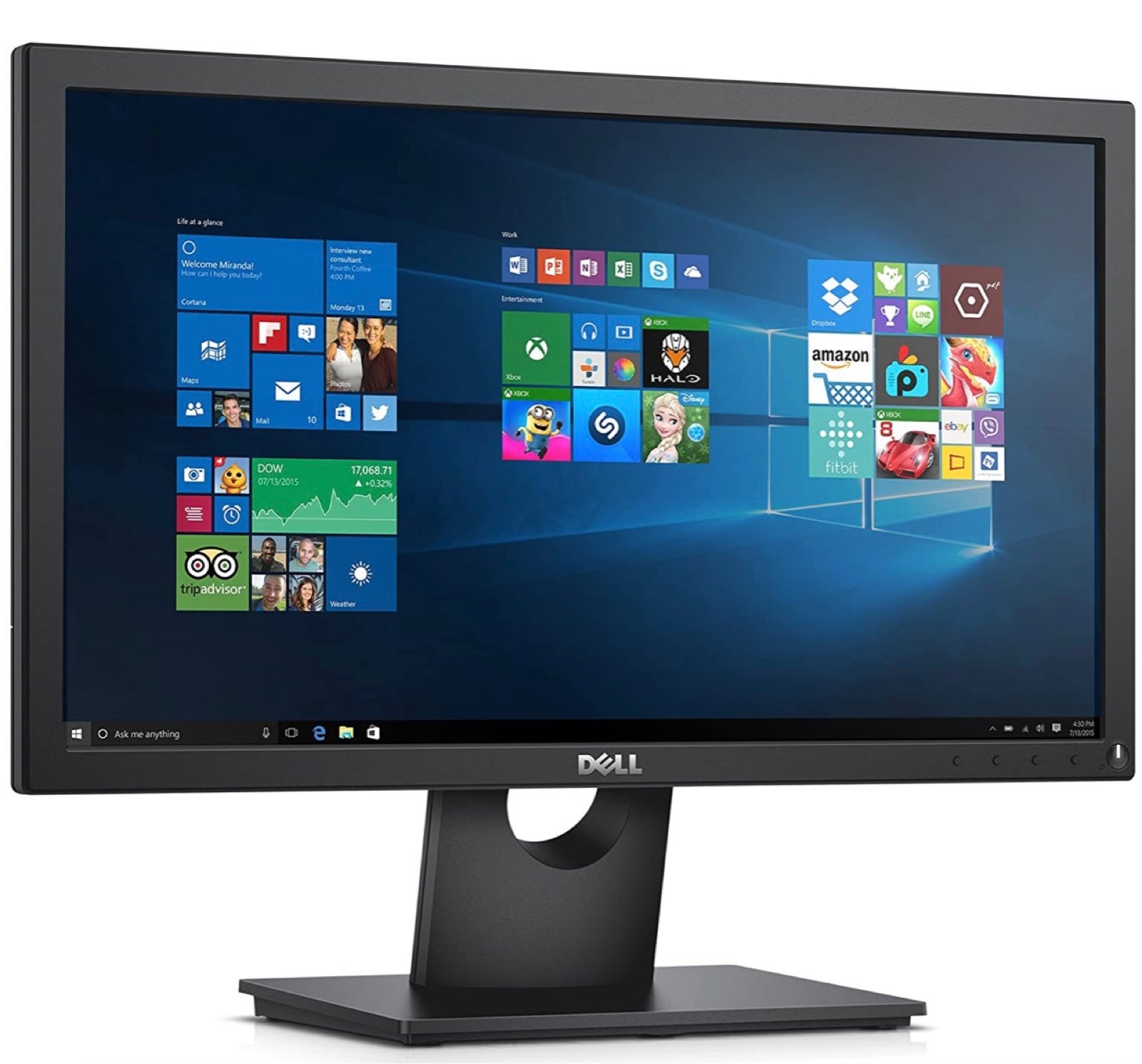 DELL E2016Hb 19” LCD Flat Panel Monitor - VGA Input