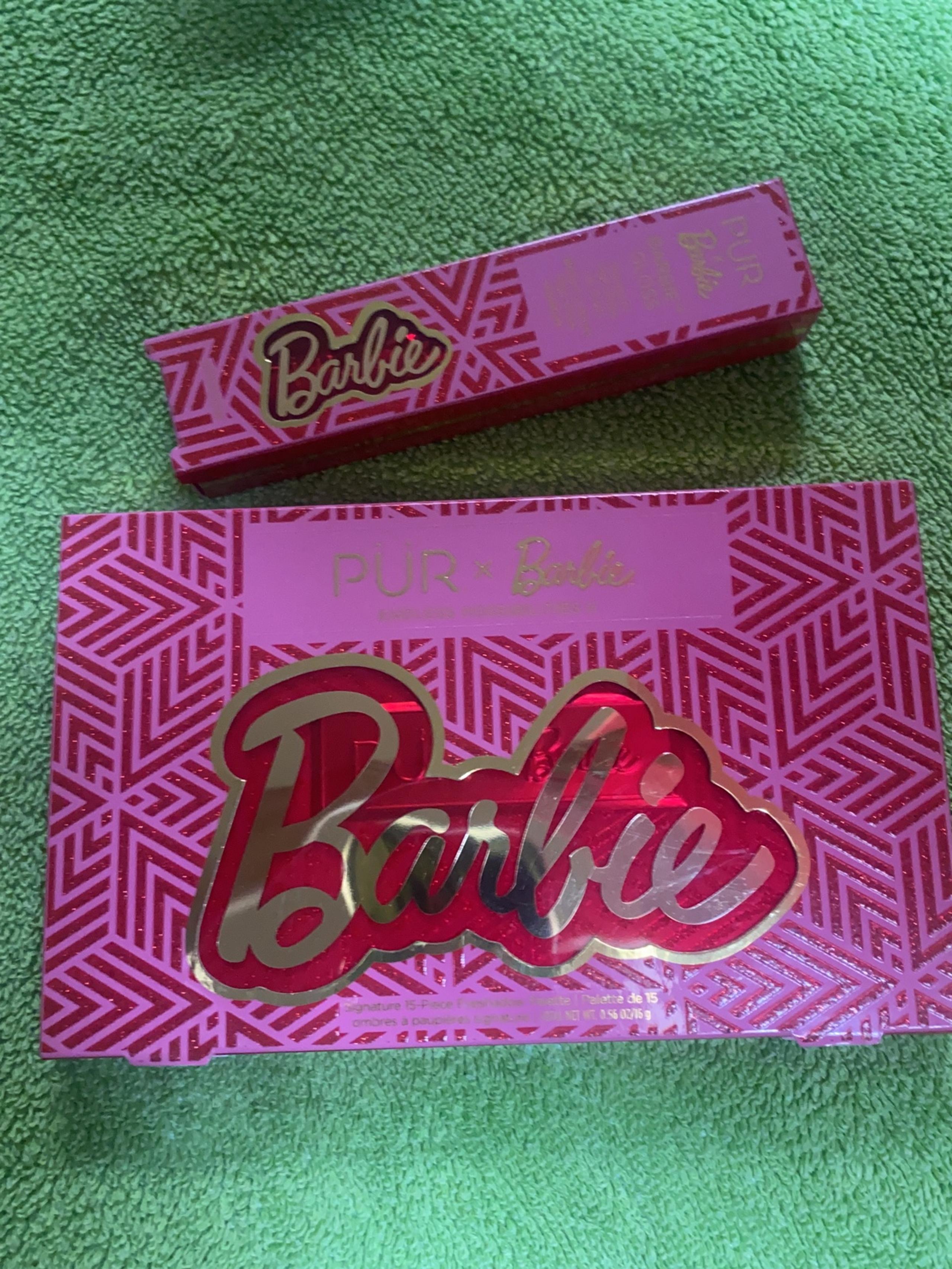 Pur x Barbie Eyeshadow Palette and lip boss gloss